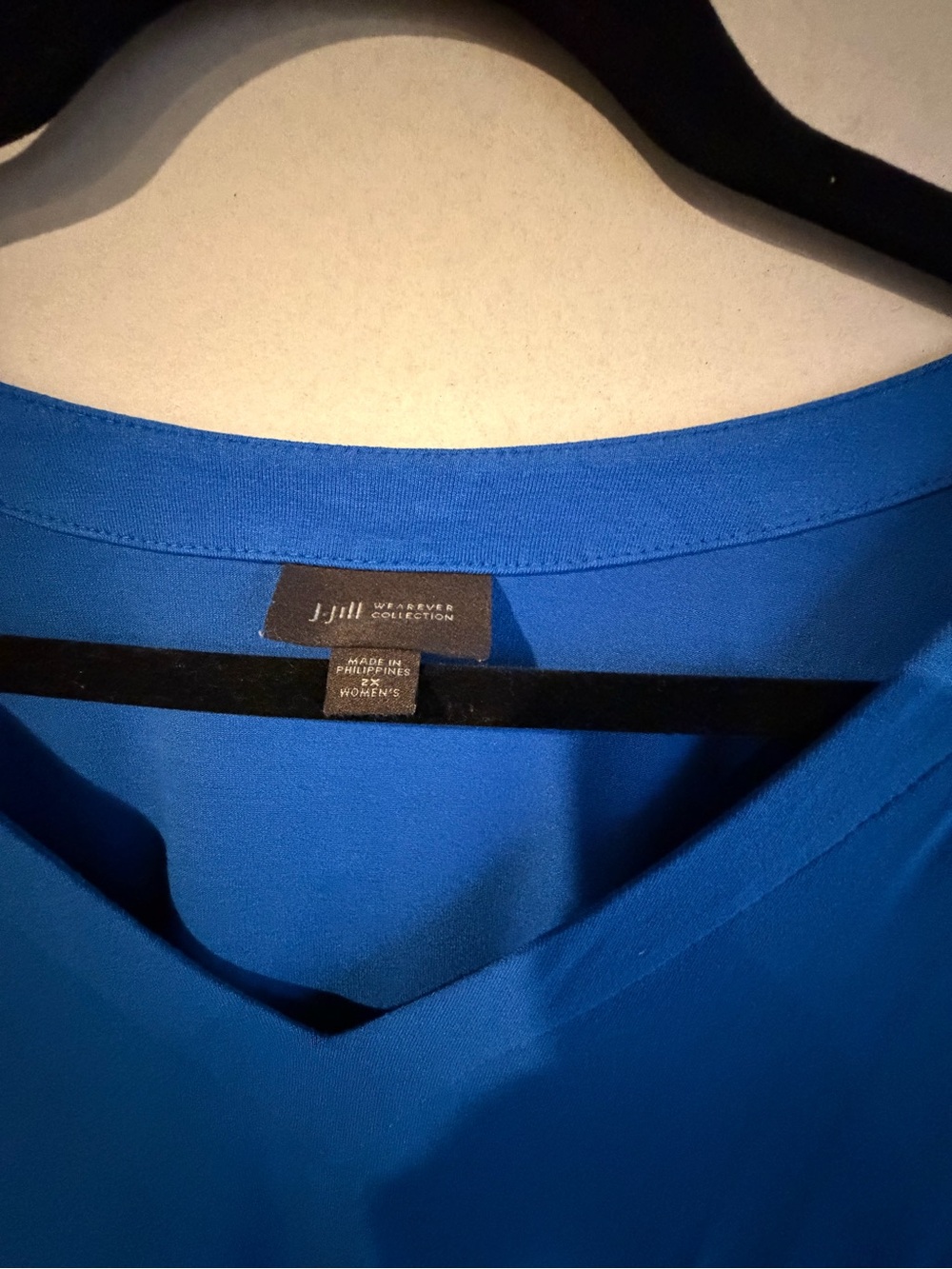 J. Jill Women's Royal Blue V-Neck Blouse
